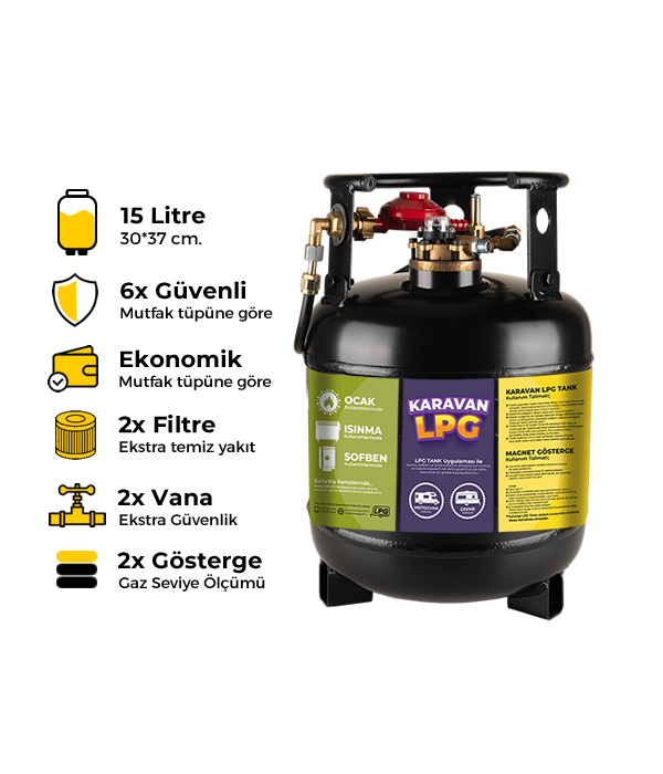 Karavan LPG Tank - 15 Litre